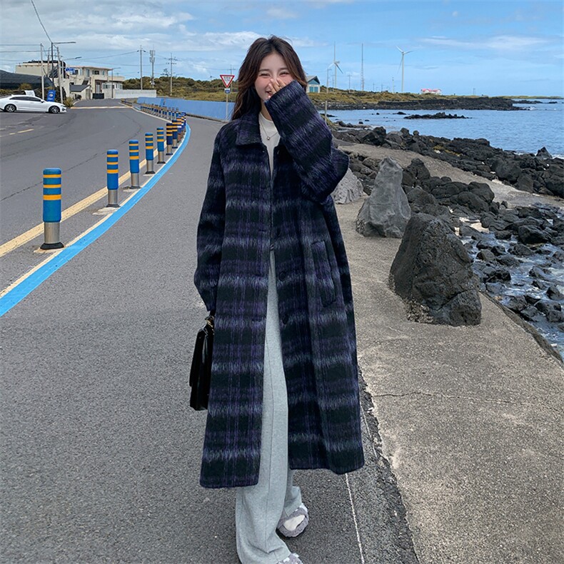 2025冬季新款呢料夹棉长款外套2C053/款号775/P195/K298,女装毛呢外套,2C053