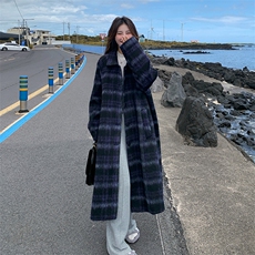 2025冬季新款呢料夹棉长款外套2C053/款号775/P195/K298，女装毛呢外套，2C053