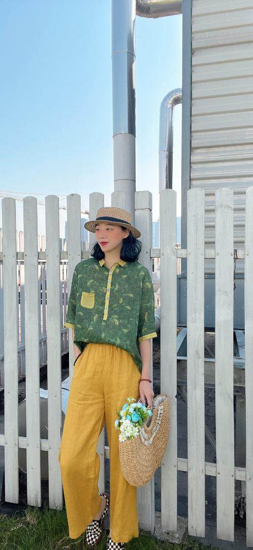 纯苎连衣裙小衫裤子裙子衬衣 时尚风 风淑女风休闲风，女装连衣裙，川哲