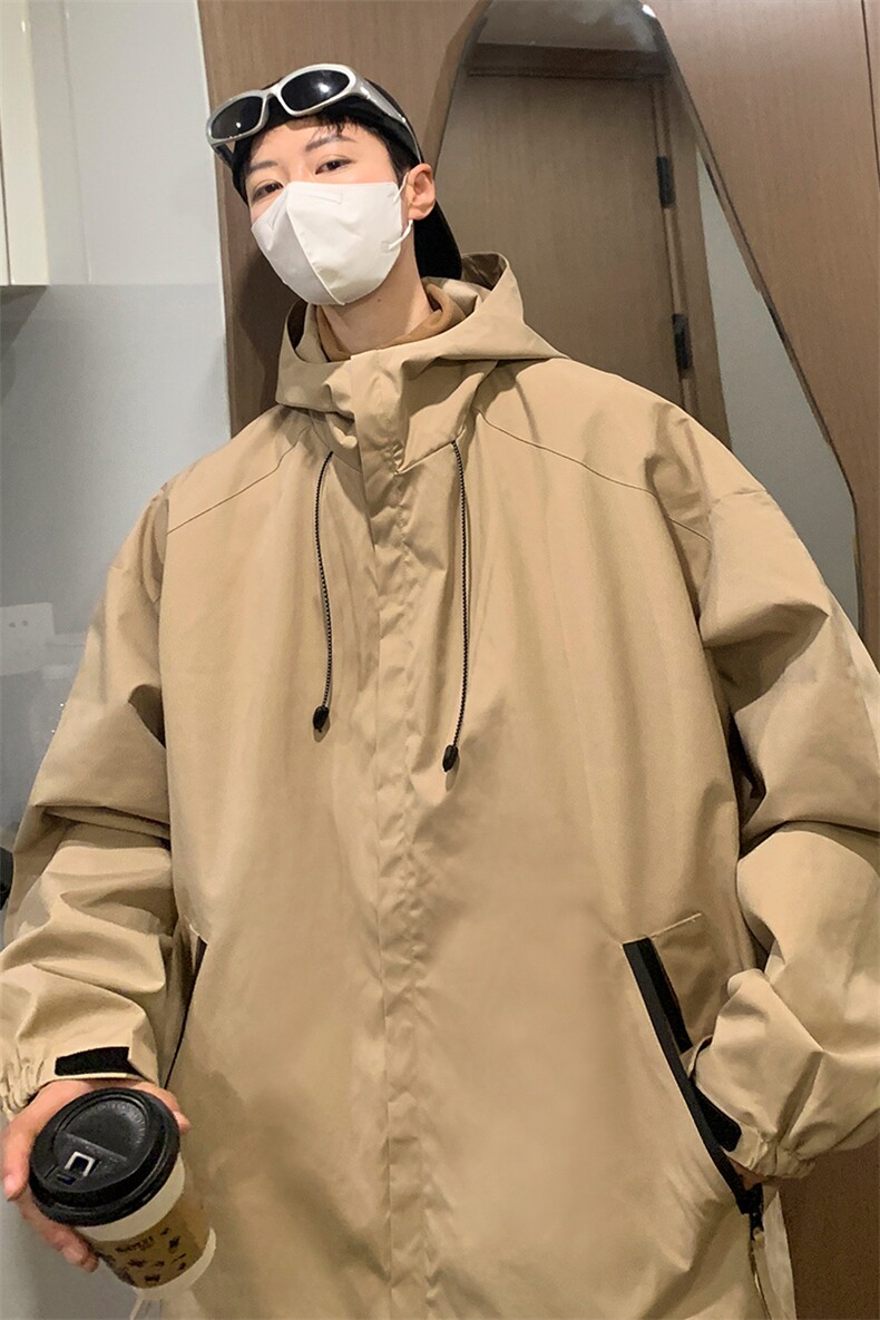 2025春秋新款百搭长袖宽松冲锋衣夹克外套A306-jk77-P75,男装夹克,电商A306