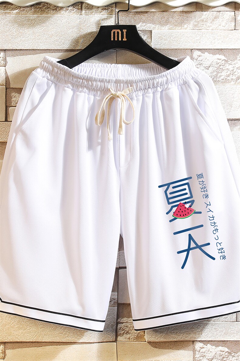 LQ64192-P19篮球夜跑运动短裤男大码宽松冰丝五分裤大裤衩砖墙,男装休闲裤,电商A040A