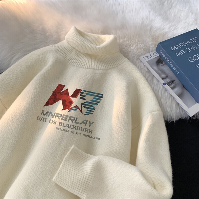 高质量！秋冬高领毛衣加绒加厚翻领针织衫男毛衣FL227-特p38,男装针织衫/毛衣,电商B367