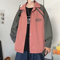 港风日系外套男春秋季翻领夹克ins潮流男装休闲男衣服JK014-P55，男装夹克，星座308B-1