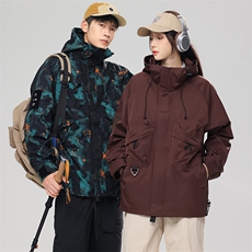 无影墙连帽冲锋衣情侣外套防风防水登山服夹克男JK2353-P68，男装夹克，星座717