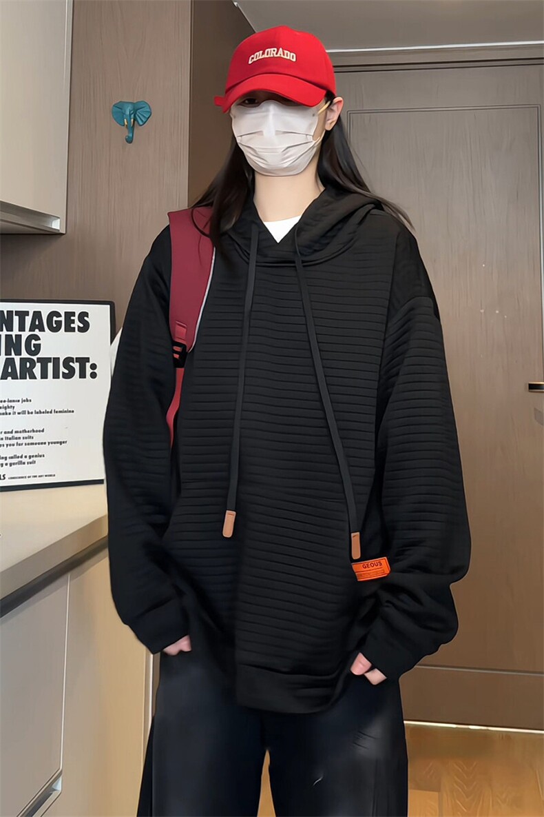 WY209/P60春装新款连帽卫衣男美式潮宽松运动大码ins潮流复古外套,男装卫衣,电商基地A050