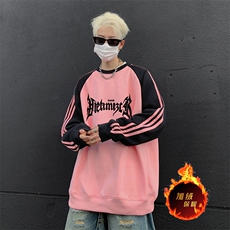 抖音得物供货提供视频秋冬重磅美式宽松织带圆领卫衣0711，男装卫衣，电商A486