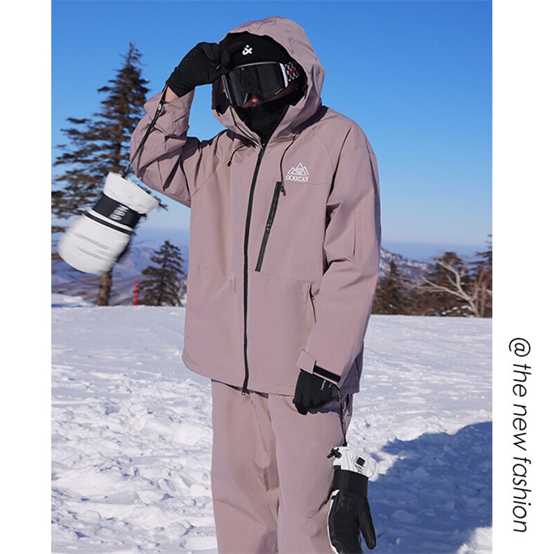 24冬季防水防风单板双板滑雪服套装中性风时尚两件套TZ027-P240,男装休闲套装,电商A001