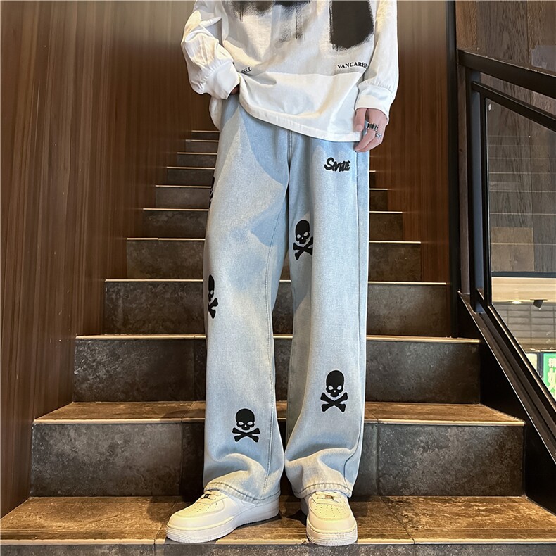 k1063-p55-控78M-5XL现货显高显瘦黄泥港风高阶牛仔裤多口袋,男装牛仔裤,星座116