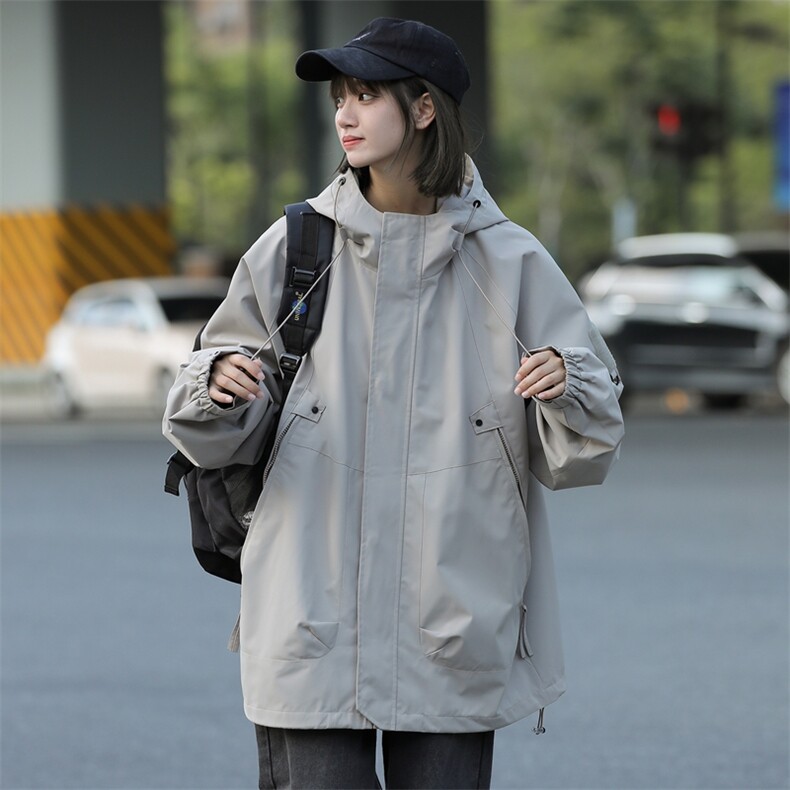 冲锋衣男高品纯色宽松夹克外套DSA157B-J90-P60,男装夹克,电商A157B