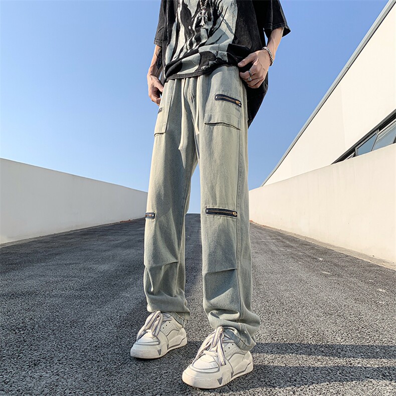 港风潮男夏季新款牛仔裤嘻哈ins潮高街长裤N01952-P55,男装牛仔裤,星座308B-1