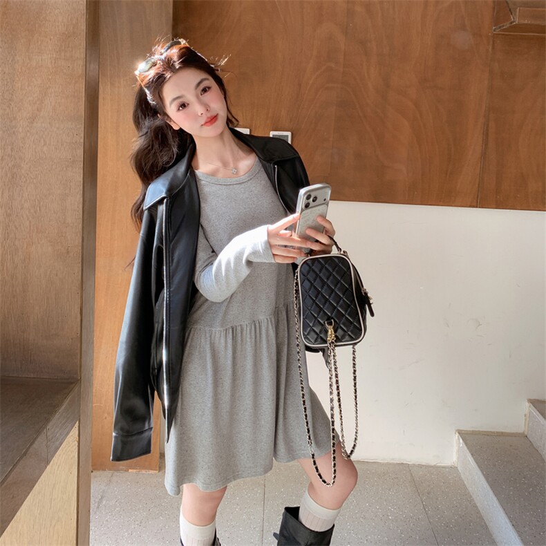 美式皮衣夹克C016-605-P175-K288,学院风连衣裙3091-P115-K188,女装皮衣,2C016