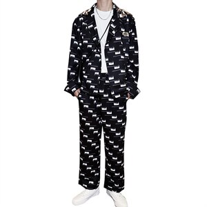 阔版宽松休闲男士小西服ins网红套装TZ05/P100特图片