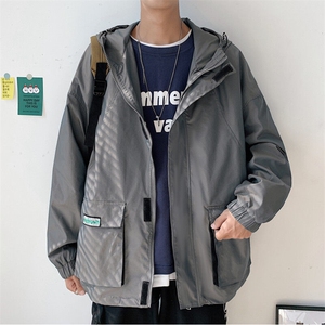 港风冲锋衣男潮牌防风户外旅游服工装大码M-5XL夹克7210P75控108图片