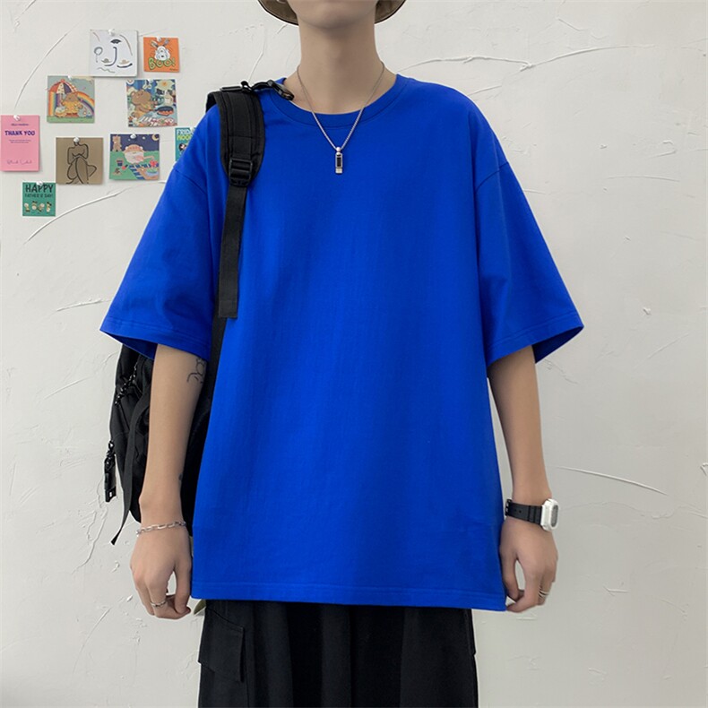 260克新款多色男士情侣款款松潮流半袖青少年圆领短袖JC022P17,男装T恤,星座1905A（原电商B343）