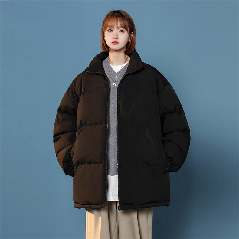 光版二开情侣款加厚棉衣男立领棉服棉袄A266-P03-P30特批黑色35,男装棉衣,电商A266