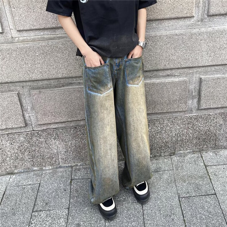 四季废土做旧脏脏水洗牛仔裤男装牛仔裤炸街痞帅高街裤NZK607-P55,男装牛仔裤,星座302B-2