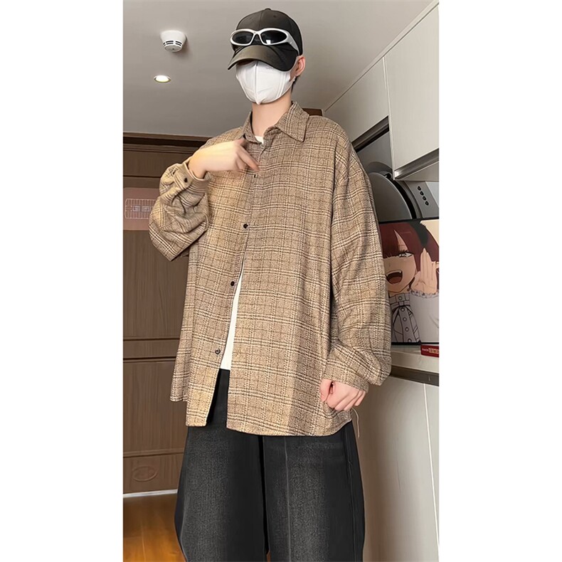 厚款宽松长袖衬衫男KD623-P30,男装衬衫,电商D312-1