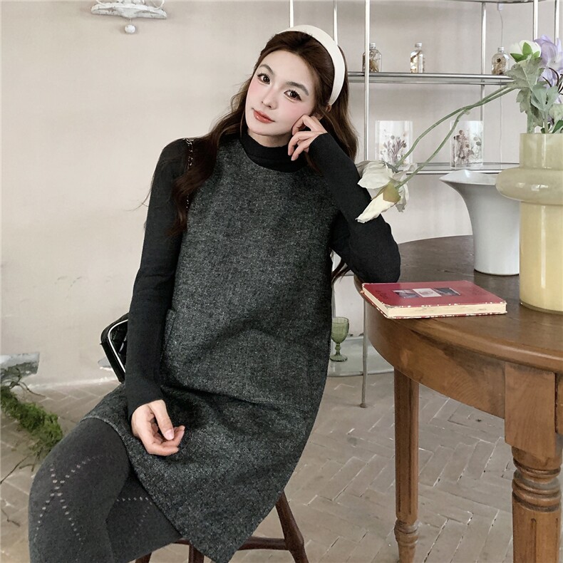 新款26早春韩系学院风背心裙两件套6205-P170-K258,女装套装/套裙,2C057