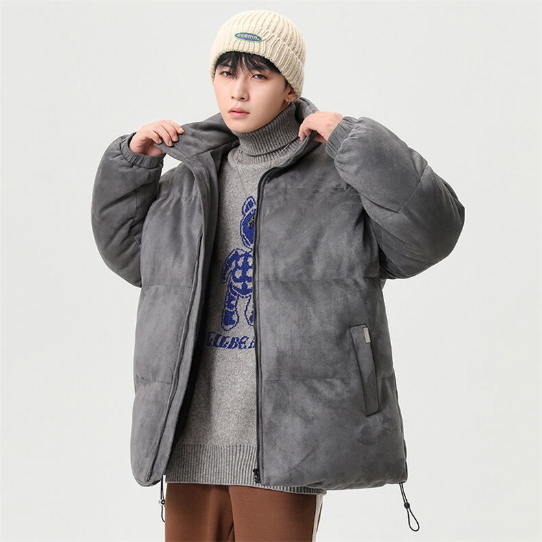 日系麂皮绒棉服男冬新款情侣棉衣外套加厚棉袄羽绒服MY8805-P68，男装棉衣，星座205-1