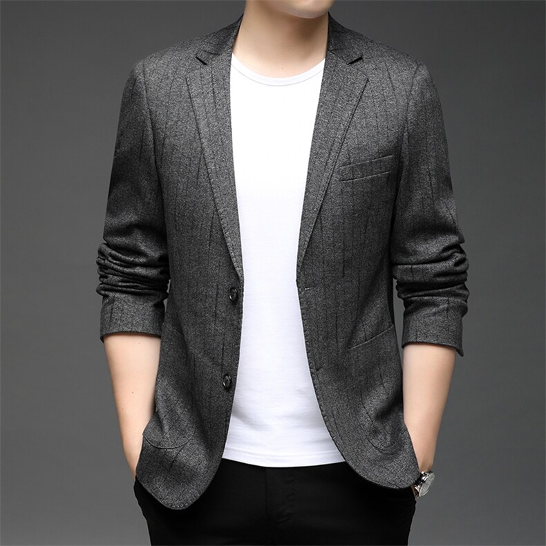 中年男士新款纯色西装秋季商务休闲单西服男上衣外套HB21829-P160,男装西服,电商B212（原钱塘6029）