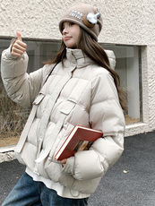 短款羽绒服女款冬季新款韩系小个子宽松外套，女装羽绒服，秀美人生