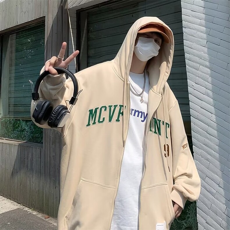 男秋季外套潮牌街头刺绣开衫卫衣W46P36,男装夹克,星座1116-2