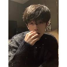 现货DMY504-批65黑色水貂毛钉珠毛衣男秋冬季针织衫外套，男装针织衫/毛衣，星座603-2