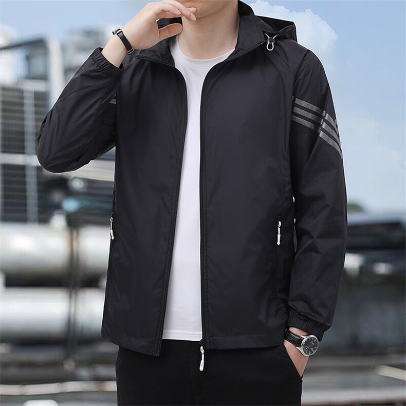 连帽防晒衣男超薄透气冰丝防晒服男防紫外线皮肤衣男外套973-P30,男装防晒衣,星座1403A