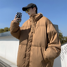 2023冬季男潮牌军绿色棉衣立领复古宽松休闲高街棉袄W6210-P82，男装棉衣，星座512-2