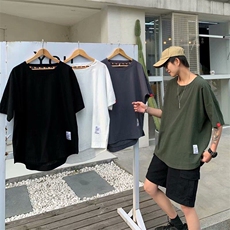 C527P28日系潮流时尚慵懒日系亚麻短袖t恤原宿棉麻五分袖，男装T恤，星座512-6