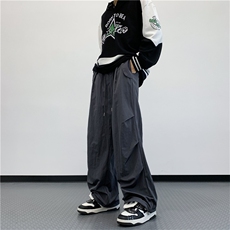 2023秋季新款休闲直筒抽绳运动裤美式潮牌阔腿工装裤男K7314-P38，男装休闲裤，星座512-3