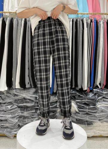 新款格子裤，女装，新雅行-1