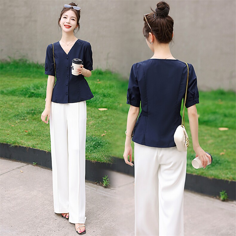 欧美高端大牌奢华套装女2025夏装新款干练气质休闲时尚职业两件套，女装套装/套裙，水衣源