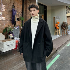 加绒加厚毛呢大衣西装外套潮504-F61-P75控118（加绒P85控128），男装毛呢大衣，星座504