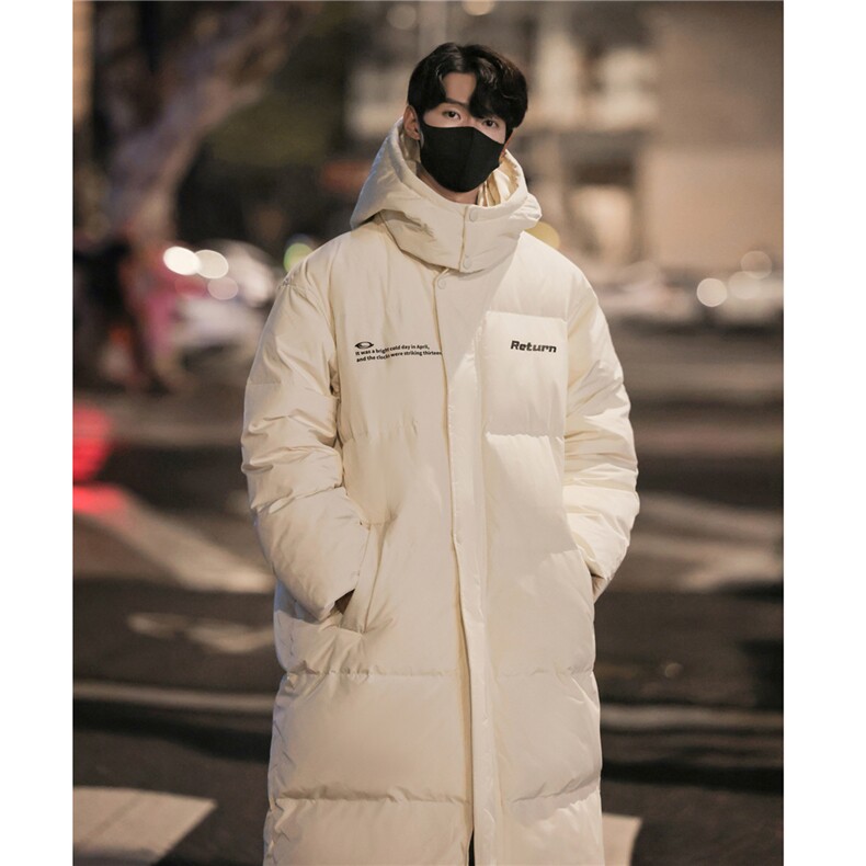 美式连帽90白鸭绒羽绒被艺考长款加厚情侣羽绒服外套男H918P298，男装羽绒服，电商A341