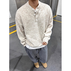 慵懒感圆领羊毛针织衫男士秋冬款潮流宽松软糯毛绒毛衣M5163，男装针织衫/毛衣，星座1116A（原606A-3）