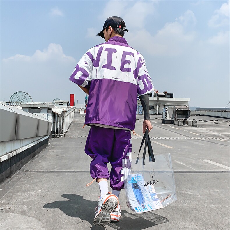 有报告情侣七分裤两件套夏季男士短袖T恤套装DS408T,男装T恤,电商A102