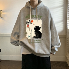 连帽卫衣男大码胖子帽衫大号运动服WY2433-P35，男装卫衣，电商A040