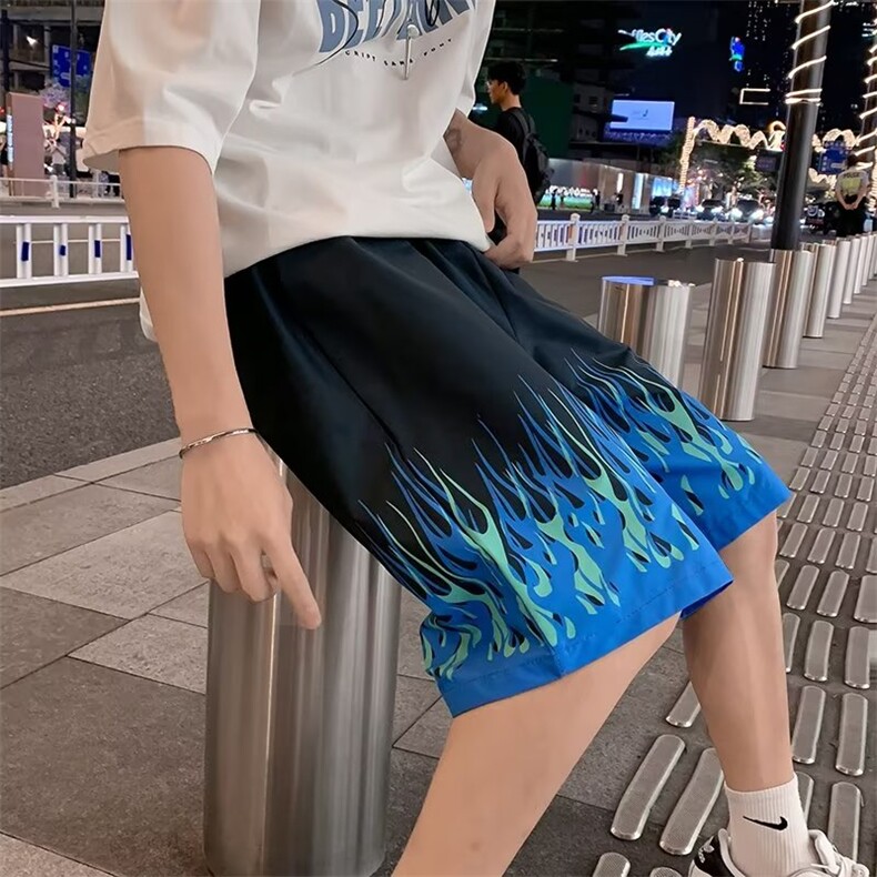 慵懒潮原宿休闲裤青春流行五分裤男夏季ins时尚DK29-P23,男装休闲裤,星座1109-3
