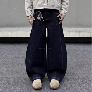 2025春季新款弹力牛仔裤女大码显瘦直筒裤弯刀阔腿裤遮肉拖地长裤,女装牛仔裤,星座506A