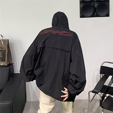 皱真抽绳防晒衣男士韩版潮流户外夏季2024新款ins外套W5778-P46，男装防晒衣，星座412-2