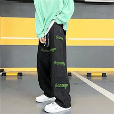 牛仔裤男ins潮牌宽松日系大码直筒裤T271P55，男装牛仔裤，星座1116-2