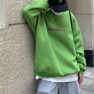 S6071-P35 春季圆领卫衣男大码韩版宽松长袖外套男图片
