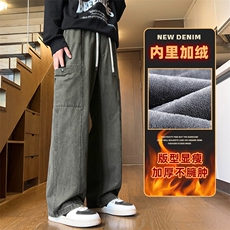 男士宽松潮牌休闲裤韩版大口袋工装裤纯棉长裤Z2345-P50/加绒P58，男装工装外套，星座509