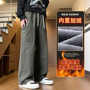 男士宽松潮牌休闲裤韩版大口袋工装裤纯棉长裤Z2345-P50/加绒P58图片