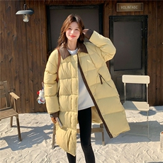 【现货】2025年冬季90白鸭绒中长款翻领羽绒服2583P395K498，女装羽绒服，浙宝301