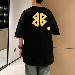 109-T24207-P35夏季新款纯棉240克美式重磅宽松短袖T恤图片
