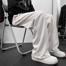 休闲裤男女韩版潮流帅气百搭文艺直筒2025秋冬ins长裤K6697-P35，男装休闲裤，星座412-3