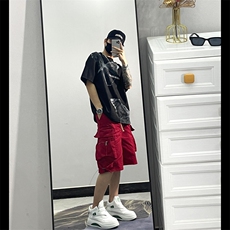 时尚都市工装裤新款休闲裤五分裤原宿宽松型夏季JX9034-P42，男装休闲裤，星座1109-3