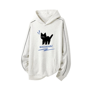 得物供货、复合重磅420克现货连帽卫衣宽松HD019-1-WYT25327-P45图片